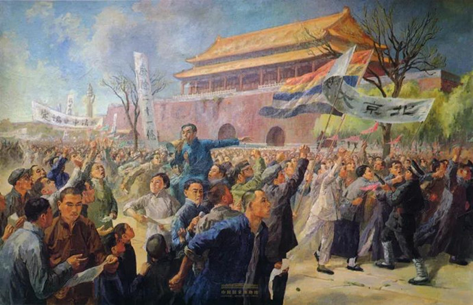 周令釗《五四運動》油畫，1951年，中國國家博物館藏.jpg